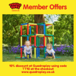 10% discount at Quadroplay – indoor or outdoor play all year round!