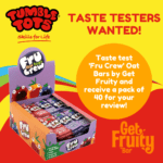 Taste Testers Wanted for Fru Crew Oat Bars!